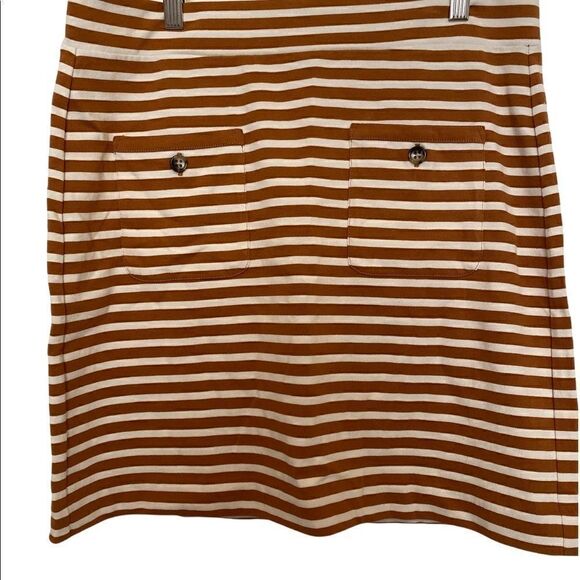 J. Crew | Knit Mini Skirt in Pecan Natural Gigi Stripe | M - Picture 4 of 7